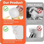 TrendPlain 16oz/470ml Glass Olive Oil Sprayer for Cooking – 2 in 1 Olive Oil Dispenser Bottle for Kitchen Gadgets and Air Fryer Accessories, Salad, BBQ - Black & White