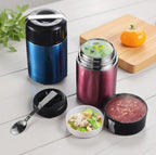 Meichoon Large Food Jars & Canisters 35 oz Vacuum Insulated for Cooking, Stainless Steel Interior Leak Proof Soup Jar & Food Storage Container, BM02 Blue