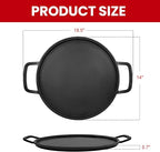GGC Cast Iron Pizza Pan for Baking, 14" Round Griddle Pans Make Different Dishes for Stove, Oven, Grill and Campfire, Heavy-duty and Evenly Heat Pizza Stone for Pizza Tortillas, Eggs, Bacon and Meat