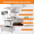 Electric Deep Fryer – 6L Large Capacity Deep Fryer with Detachable Basket, Adjustable Temperature Control, 1600W Stainless Steel Commercial Fryer for Restaurant & Home – Perfect for Chicken, Fries