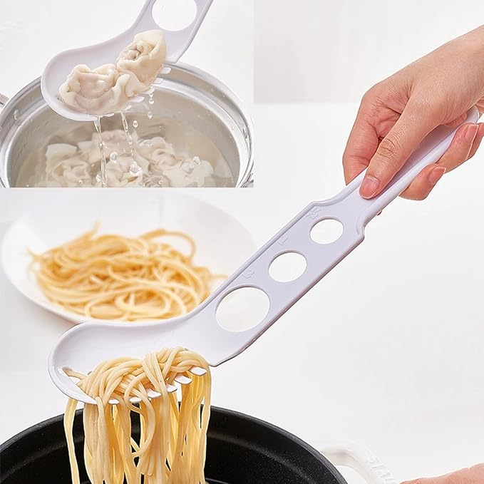 【Spaghetti Measuring Tool & Adjustable Measuring Spoon Combo Set】Kitchen Quantitative Tool for Cooking Baking, Pasta Portion Control with Gram/mL Scale for Restaurants Home Hotel Use