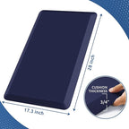 KitchenClouds Kitchen Mat Cushioned Anti Fatigue Kitchen Rug 0.8inch Water Resistant Non Slip Kitchen Rugs and Mats Standing Desk Mat Comfort Floor Mats for Kitchen Sink Office (17.3"x28", Blue)
