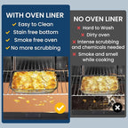 Oven Liners for Bottom of Oven-23.6"x 15.7" Non-Stick Electric Oven Cover for Stovetop,Toaster Oven Drip Liner, Heat Resistant Grill Baking Mat- BPA & PFOA Free Kitchen Accessory to Keep Oven Clean