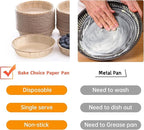 Bake Choice 200pcs Paper Mini Tart Pans for Baking, mini pie tins 4Inch Mini Pie Pans, Non-stick, Disposable Quiche Baking Dish, Oven safe, Microwave safe