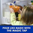 The Magic Tap Automatic Drink Dispenser - Hands-Free Beverage Dispenser for Fridge - Perfect for Milk, Juice - Gifts for Women & Men - 3 Pack, Black