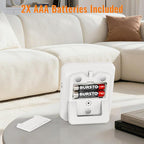Digital Dual Kitchen Timer, 3 Channels Countdown Triple Timer for Cooking, Magnetic Memory-Preset Large Display Adjustable Alarm Volume, Multi Times Management, 3A Battery Included, White