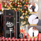 Electric Wine Opener, Electric Wine Bottle Opener,Battery Operated Wine Bottle Openers with Foil Cutter, Wine Pourer&Vacuum Stoppers,Christmas Gift for Wine Lover