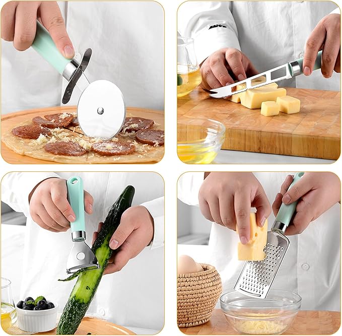 Toyvian Plastic Handle Kitchen Utensils Set Heat-resistant Cooking and Baking Gadgets with Smooth Edges for Safe and Comfortable Grip Essential Kitchen Tools for Home Cooking