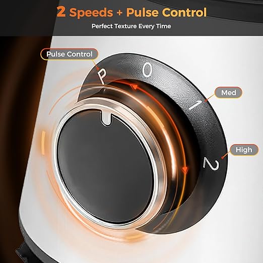 NEWBULIG Food Processor 2 Cup, Electric 1.5L Food Chopper for Meat, Vegetables, Dough, Puree, Shredding & Blending, 2 Adjustable Speeds, Sharp Blades, Safety Lock