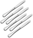 Oneida Silverware Set, Flight Everyday Flatware Dinner Knives Set, Service For 6, 18/0 Stainless Steel, Rust Resistant, Dishwasher Safe, Mirror Finish, Utensils Sets, Dinner Knife (Silver 6 Piece)