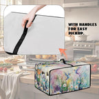 Watercolor Hummingbirds Daisy Print Toaster Oven Dust Cover, Heavy Duty Heat-resistant Microwave Oven Cover, Anti Fingerprint Air Fryer Covers (Large-18.5 * 22.5 * 12.99 inches)