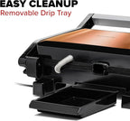 OVENTE Electric Panini Press Sandwich Maker with Non-Stick Coated Plates, Opens 180 Degrees to Fit Any Type or Size of Food, 1000W Indoor Grill Perfect for Quesadillas, Burgers & More, Copper GP0620CO