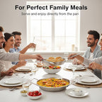 Au Gratin Dishes Stainless Steel, Specialty Gratins Pots and Pans, Cookware, Small Baking Dish with Handles, Set of 4, 27 Oz, for Oven Roasting, Individual portion, Pie (Silver, 8.3 Inch)