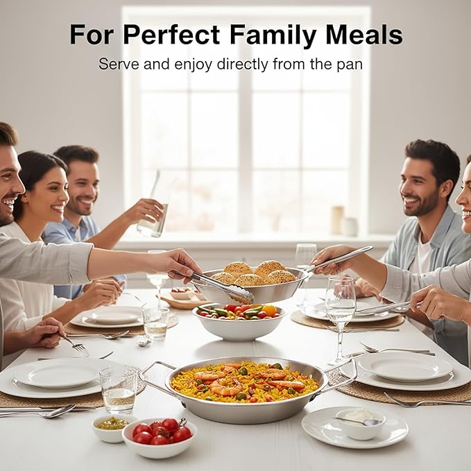 Au Gratin Dishes Stainless Steel, Specialty Gratins Pots and Pans, Cookware, Small Baking Dish with Handles, Set of 4, 27 Oz, for Oven Roasting, Individual portion, Pie (Silver, 8.3 Inch)