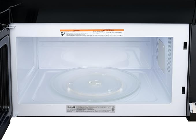 KoolMore 30-inch 1.6 cu. ft. Over the Range Microwave Oven with Sensor Cooking, 1,000 Watts and 300 CFM in Stainless-Steel and Black, UL Listed