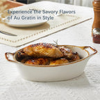 Versatile Au Gratin Baking Dish & Small Pie Pans Set – Perfect for Oven-to-Table Cooking | Ideal for Au Gratin, Pot Pies, Tarts & More | Sturdy Ceramic for Even Heating | Easy-to-Clean Non-Stick Surf