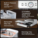 (2026 Upgrade) Espresso Machine with Grinder, Expresso Coffee Machines with Built-in Anti-Clog Coffee Grinder/Milk Steam Wand/Frother, Expresso Machines for Home Perfect Cappuccino & Latte-Silver