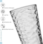 Biscayne 18-Piece Family Drinking Glasses Set - Drinking Glassware Set with Highball Cooler, DOF (Double Old Fashioned), and Juice Glasses - 6 Each