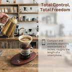 Coffee Scale with Coffee Spoon, High Precision 500g/0.1g Rechargeable Digital Tea Scale for Brewing, Portable Mini Kitchen Scale for Espresso, Baking, Jewelry