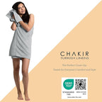 Chakir Turkish Linens Luxury Spa and Hotel Quality Premium Cotton 6-Piece Towel Set (2 x Bath Towels, 2 x Hand Towels, 2 x Washcloths, Silver Gray)