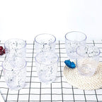 Set of 6 Hammered Style 15-ounce/430ml Acrylic Glasses Plastic Tumbler,BPA Free,Dishwasher Safe (Clear color)