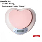 Cute Kitchen Scale, Digital Food Scale with LCD Display, 11 lb (5kg) Capacity, 0.03 oz (1g) Precision for Baking and Cooking (Pink)
