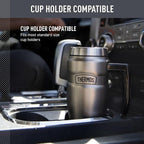 THERMOS Stainless King Vacuum-Insulated Travel Mug with Handle - 16oz, Army Green - Thermos Tumbler for Hot & Cold Drinks - Leak-Proof & Sweat-Proof Stainless Steel Coffee Mug with Lid for Commuting