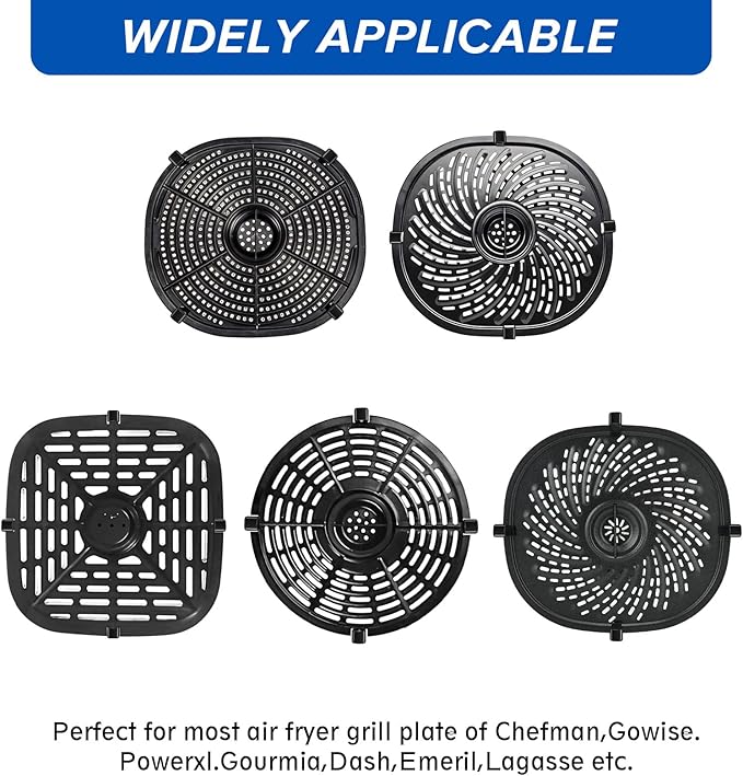 20Pcs Silicone Air Fryer Replacement Parts, Air Fryer Rubber Bumpers Silicone Tray Rubber Non-Scratch Protective Covers Tip Air Fryer Accessories Protective Covers for Air Fryer Grill Pan