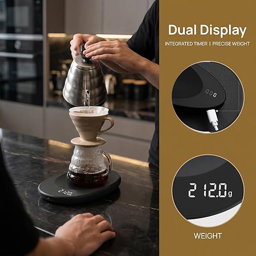 Digital Scale Grams with Coffee Spoon, 500g/0.1 Gram Scale Tea Scale for Loose Tea Black Mini Digital Pocket Jewelry Scales, Digital Kitchen Scale .1 Gram Accuracy