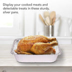 Stock Your Home Aluminum Pans 9x13 Disposable Foil Pans (10 Pack) - Half Size Steam Table Deep Aluminum Trays - Tin Foil Disposable Pans Great for Cooking, Heating, Storing, Prepping Food