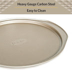 Glad Nonstick Large Pizza Pan for Oven | Round Baking Tray | Textured Cooking Sheet Crisper | Premium Bakeware Series for Home Kitchen