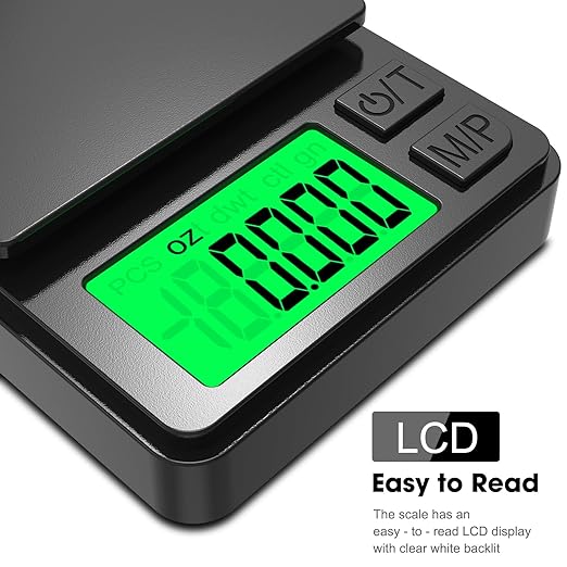 Mik-Nana Pocket Scale, 1000g x 0.01g Precision Gram Scale, Small Digital Scale Grams Ounces Grains, Kitchen Scale, Jewelry Scale for Gold, Gem, Coffee, Herb, Great for Travel Food Scale