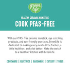 GreenLife 2.5QT Nonstick Saucepan with Glass Lid, Soft Grip, PFAS-Free Ceramic, Multipurpose Chef Pan, Milk & Sauce Cooking Pot, Dishwasher & Oven Safe to 350˚F, Stay-Cool Handle, Turquoise