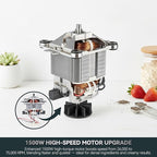 Glass Blenders for Kitchen – Stainless Steel Professional Blender for Smoothies 1500W Motor, Nut Milk Maker Machine 9 Adjustable Speeds, 14 Preset Programs, BPA-Free Glass Jar blender, Soy Milk, Soups