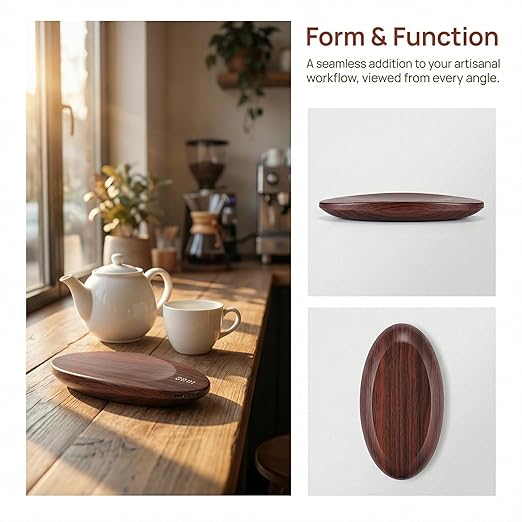 Coffee Scale with Coffee Spoon, High Precision 500g/0.1g Rechargeable Digital Tea Scale for Brewing, Portable Mini Kitchen Scale for Espresso, Baking, Jewelry