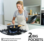 VALOME 2 Pack Kitchen Aprons, Apron for Cooking with 2 Pockets, Unisex Adjustable Neck Strap Chef Aprons for Men Women