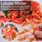 suoundey Seafood Cracker Tool Set With Lobster Sheller Stainless Steel Crab Crackers Crab Leg Fork Seafood Scissors And Storage Bag, Crab Leg Pick Utensils Set Crab Eating Tools (24Pcs)