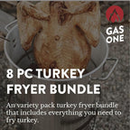 GasOne 30QT Turkey Fryer Set and Seafood Boil with Propane Gas Burner, Perforated Basket – Perfect Outdoor Cooker for Crawfish, Crab, Shrimp, Lobster, and Frying – Complete Outdoor Cooking Kit