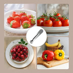 6 PCS Tomato Corer Strawberry Huller Tool,Strawberry Stem Remover,Stainless Steel Fruit Stem Remover for Tomato,Vegetable and Fruit Corers,Perfect for Kitchen