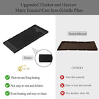 HG-GRZ-NS Griddle Replacement Parts for ZLINE Gas Stove Top High Grate Cast Iron Reversible Griddle Plate ZLINE 24 30 36 48 60 Inch Gas Cooktop Range Electric Oven Griddle Pan (Not Fit All High Grate)