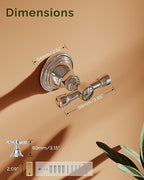 Towel Hook for Bathrooms, Stainless Steel Robe Coat Hook Wall Mount, Heavy Duty Towel Hanger for Kitchen, Bedroom or RV (Chrome)
