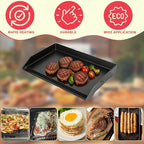 Cast Iron Griddle for Gas Grill, Kitchen Stove Top, Universal Flat Top Griddle Grill Flat Insert for Outdoor Camp Camping and BBQ Accessories, Large Cast Iron Skillet for Range Oven, Gift for Men