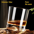 Whiskey Glasses,2 Old Fashioned Glasses Set with 2 XXL Stainless Steel Ice Balls,10oz Whiskey Rocks Glasses Gift for Men,Bourbon Tumbler for Scotch Whisky Cognac,Rock Barware at Bar Home