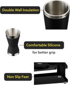Excellent Grip Mixology Bartender Kit - Drink Mixer Set with All Essential Bar Accessories - Premium Bar Tool Set for The Ultimate Home Bar Experience, Housewarming Gifts New Home (Black)