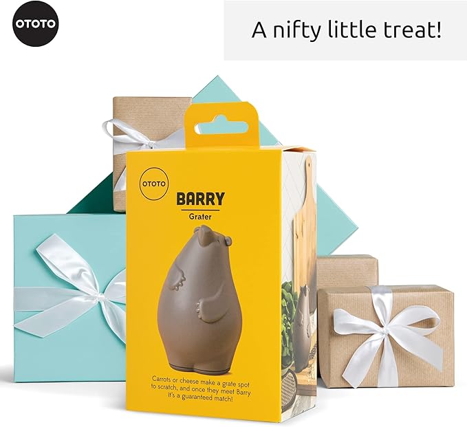 OTOTO Mushroom - Foldable Kitchen Funnel + Barry The Bear Box Cheese Grater (Bundle of 2)
