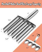 4-in-1 Meatball Maker Tool, 304 Stainless Steel Meatball Scoop & Mold, Makes 4 Uniform Meatballs at Once, Nonstick Release, Dishwasher Safe, for Pasta, Soup, Meal Prep & Party Appetizers