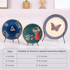 10 Pack Upgraded Plate Display Stands, 4 6 8 Inch Anti-Slip Iron Plate Holder, Compatible 3 to 12 Inch Decorative Plates, Photo Holder Stands, Book Display Stands and Artworks