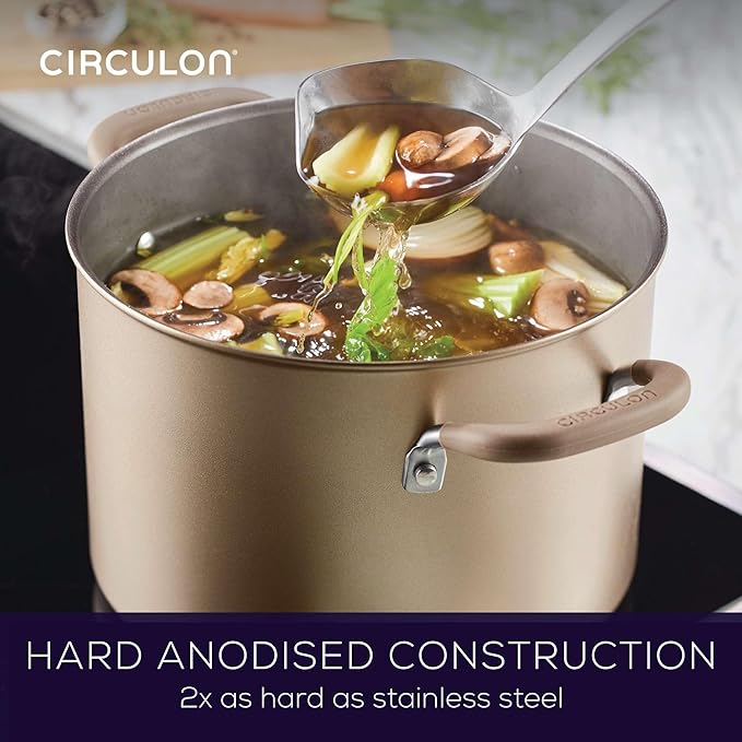 Circulon Premier Professional Hard Anodized Nonstick Cookware Induction Pots and Pans Set, 10 Piece, Bronze