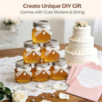 ComSaf 8 oz Regular Mouth Mason Jars,6Pcs Glass Jars for Home Cooks Making Jam and Jelly, and Crafters Creating DIY Candles and Party Favors, Canning Jar with Lids and Rings，Includes Labels & Twine