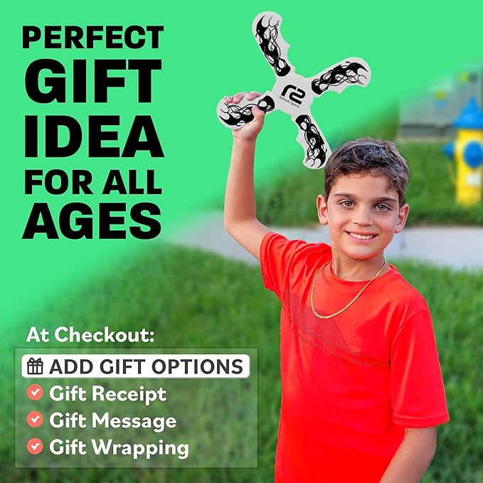 Boomerang for Kids - It Really Does Fly Back - Fun & Easy to Use Toy Gifts for Boys & Girls - Soft Foam Design Allows for Safe Play & Great Beginner Toy Gift Idea Kids Boy Birthday Gift Ideas Stuffers